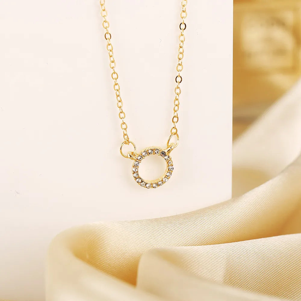 Treasure's Elegant Crystal Circle Necklace