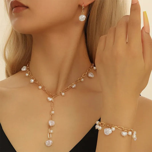 Treasure's Vintage Imitation-Pearl Jewelry Set