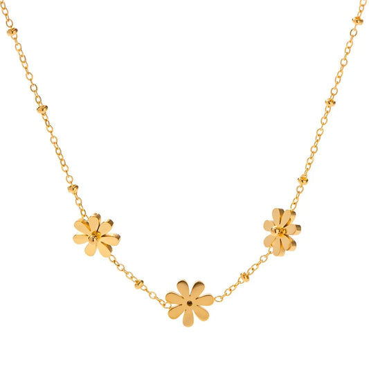 Treasure's Gold Plated Flower Necklace