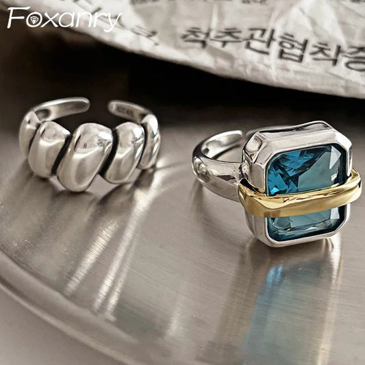 Treasures  Blue Zircons ring
