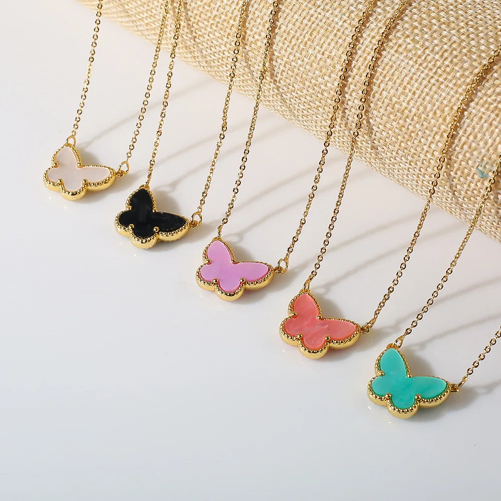 Treasure's Luxury Colorful Butterfly Necklaces
