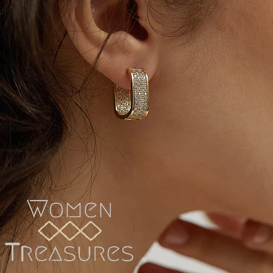 Treasure's Crystal Hoop Earrings