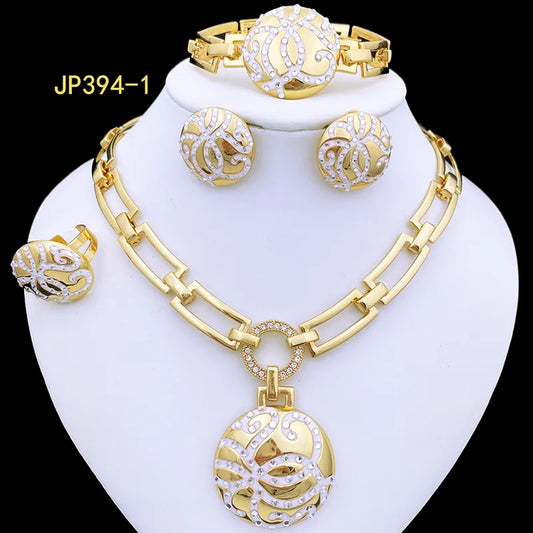 Treasure's Italian Gold Plated Jewelry Set
