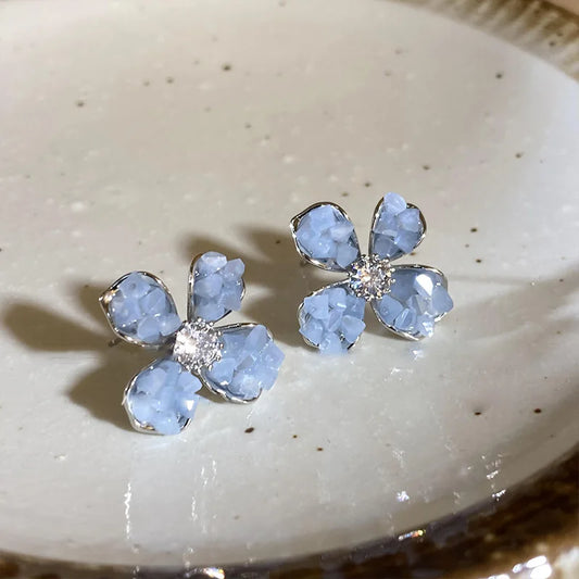 Treasure's Crystal Flower Earrings