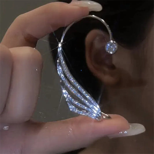 Treasure's Crystal Leaf Earring Cuff