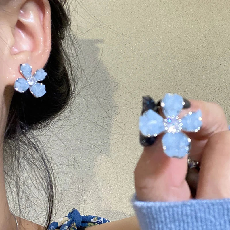 Treasure's Crystal Flower Earrings