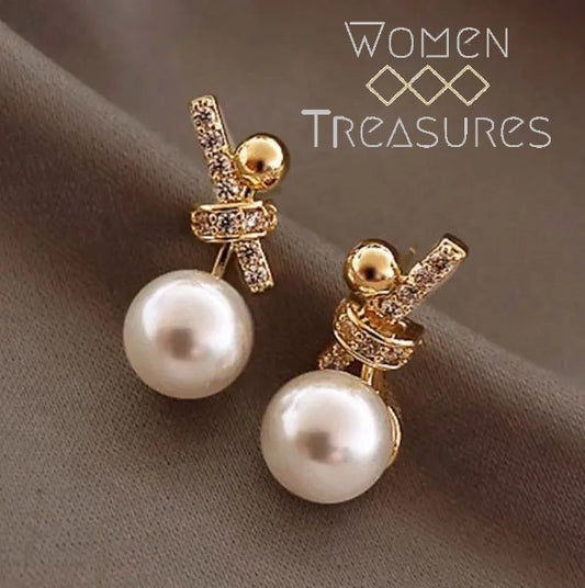 Treasure's Elegant Pearl Earrings
