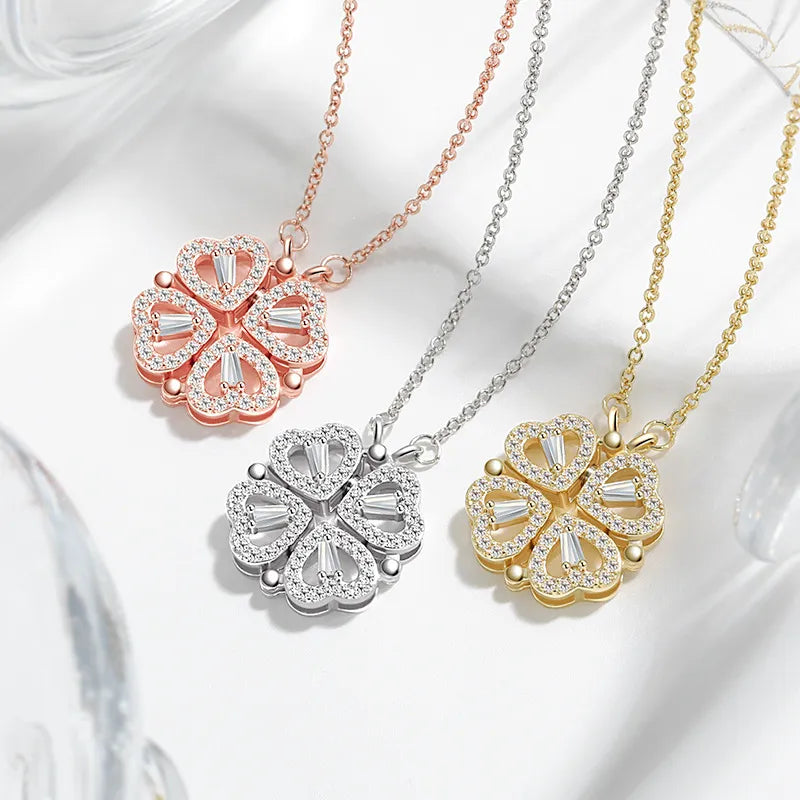 Treasure's Four Leaf  Stainless Steel Necklace